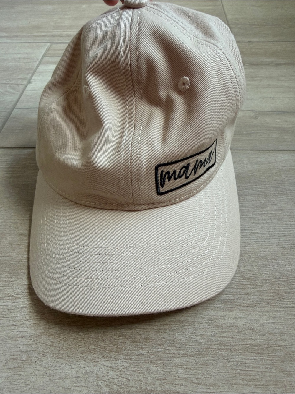 Embroidered 'mama' Beige Baseball Cap